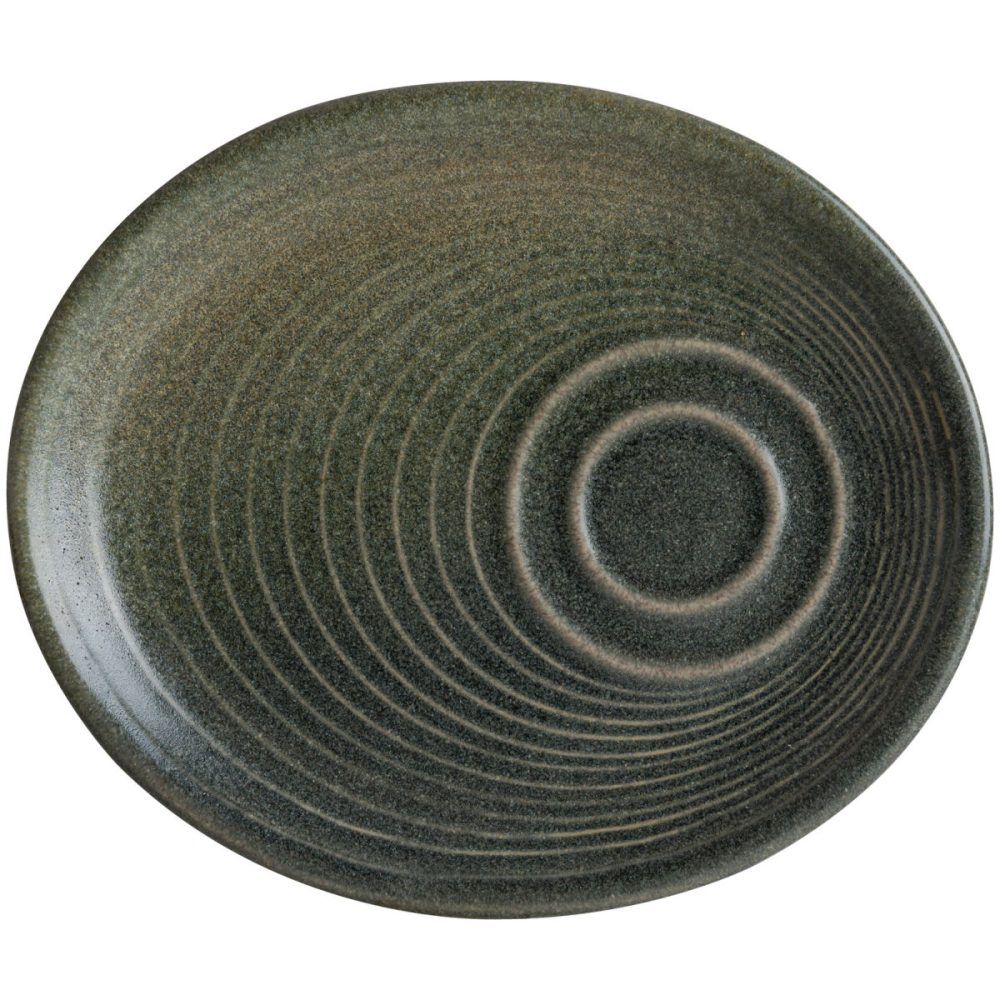 Bonna Kaffee Untertasse Hornfels Ripple; 20x17x2 cm (LxBxH); grau; 12 Stück / Pack