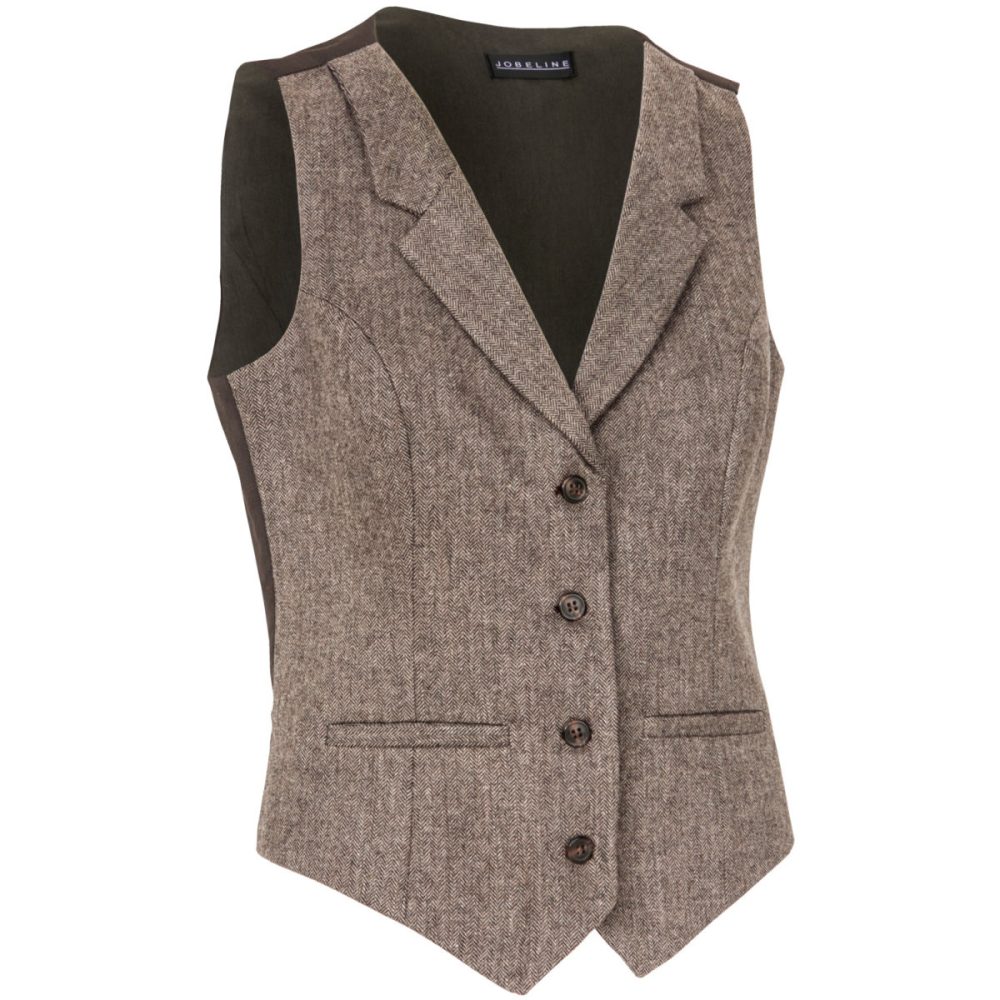 JOBELINE Damen Weste Austin; Kleidergrösse 40; braun