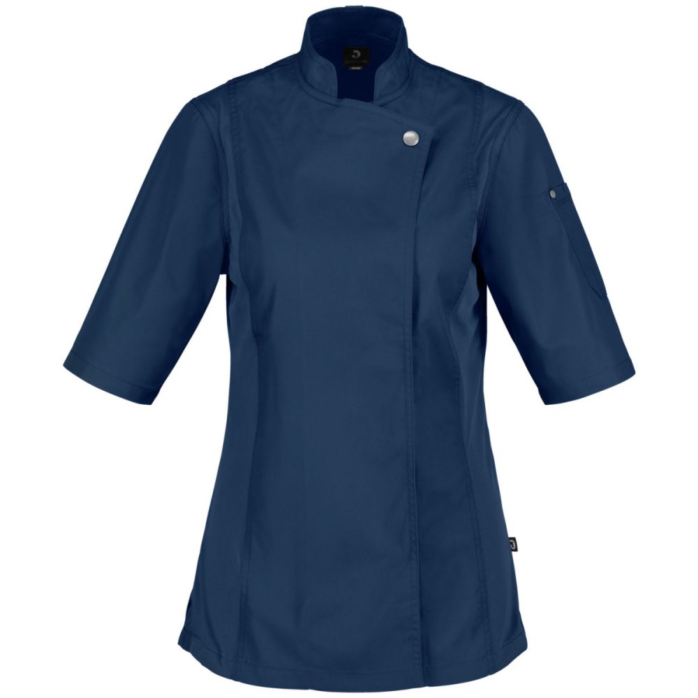 JOBELINE Damen Kochjacke Carter Kurzarm; Kleidergrösse 46; navy