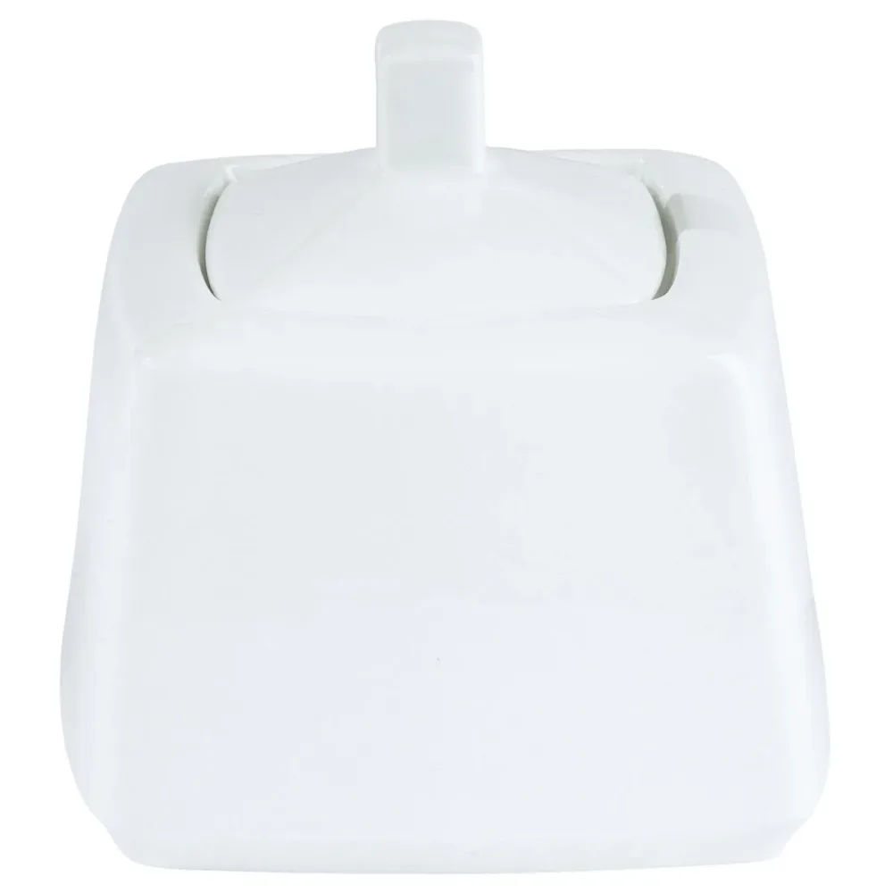 PULSIVA Zuckerdose Jazz; 350 ml, 9.8x9.8x9.8 cm (LxBxH); weiss; quadratisch; 4 Stück / Pack