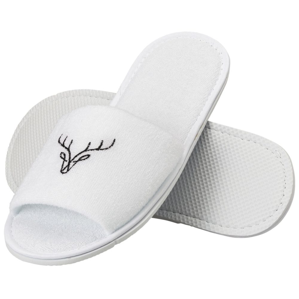 ERWIN M. Hotelslipper Lance Deer offen; weiss; 10 Paar / Pack