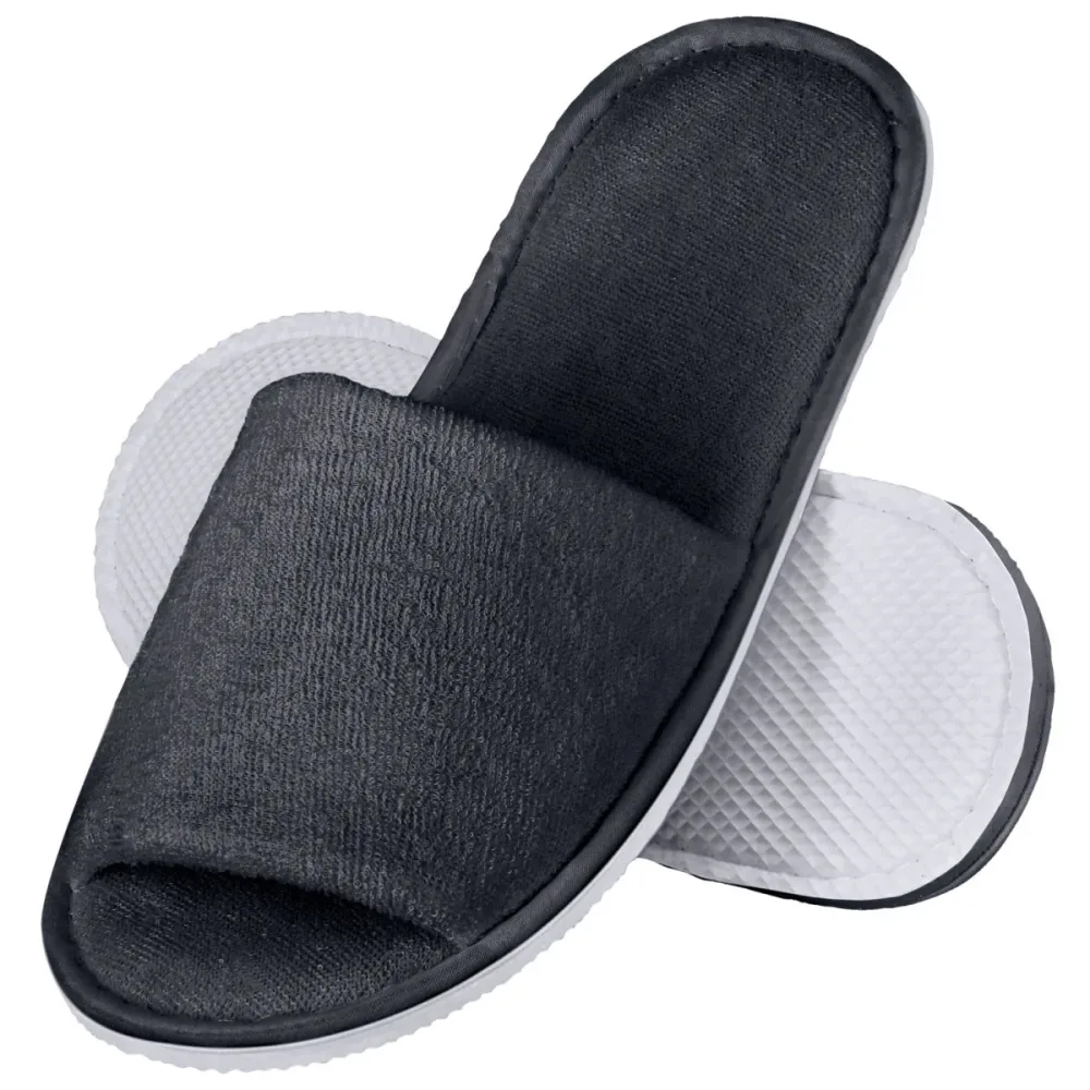 ERWIN M. Hotelslipper Lance offen; Schuhgrösse universal; grau; 10 Paar / Pack