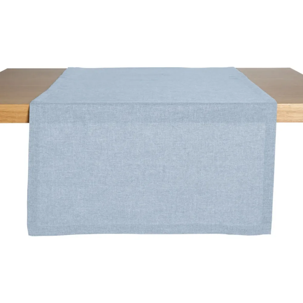 ERWIN M. Tischläufer Nova; 40x130 cm (BxL); rauchblau; rechteckig