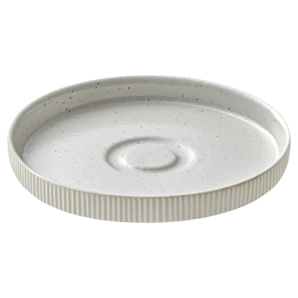 Playground Untertasse Nara Relief; 15x2.5 cm (ØxH); weiss; rund; 6 Stück / Pack