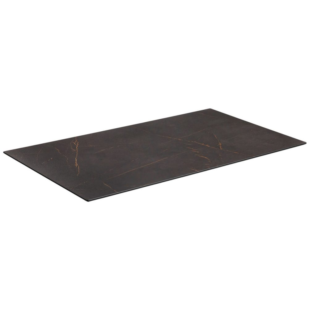 VEGA Outdoor Tischplatte Lift rechteckig; 130x80 cm (LxB); schwarz/braun; rechteckig