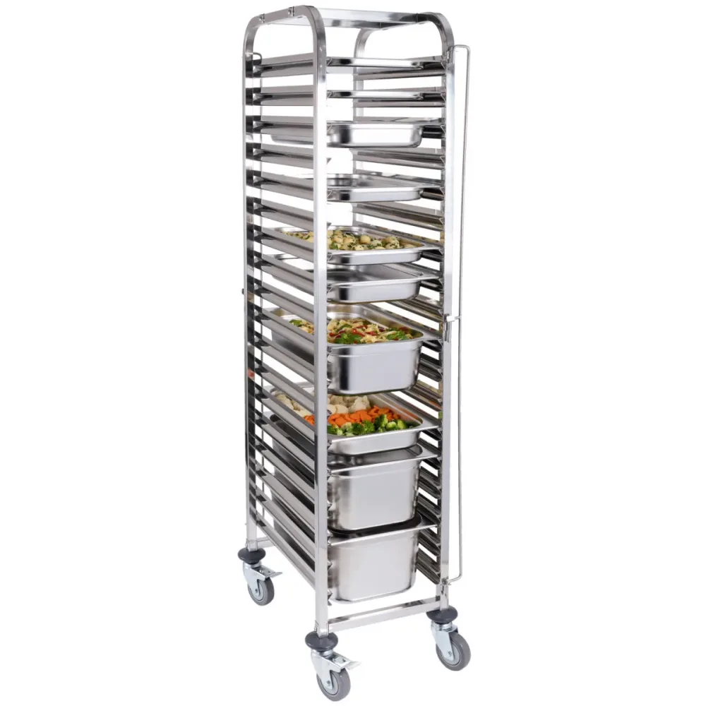 PULSIVA Transportwagen GN 18; 38x55x176.5 cm (BxTxH); silber