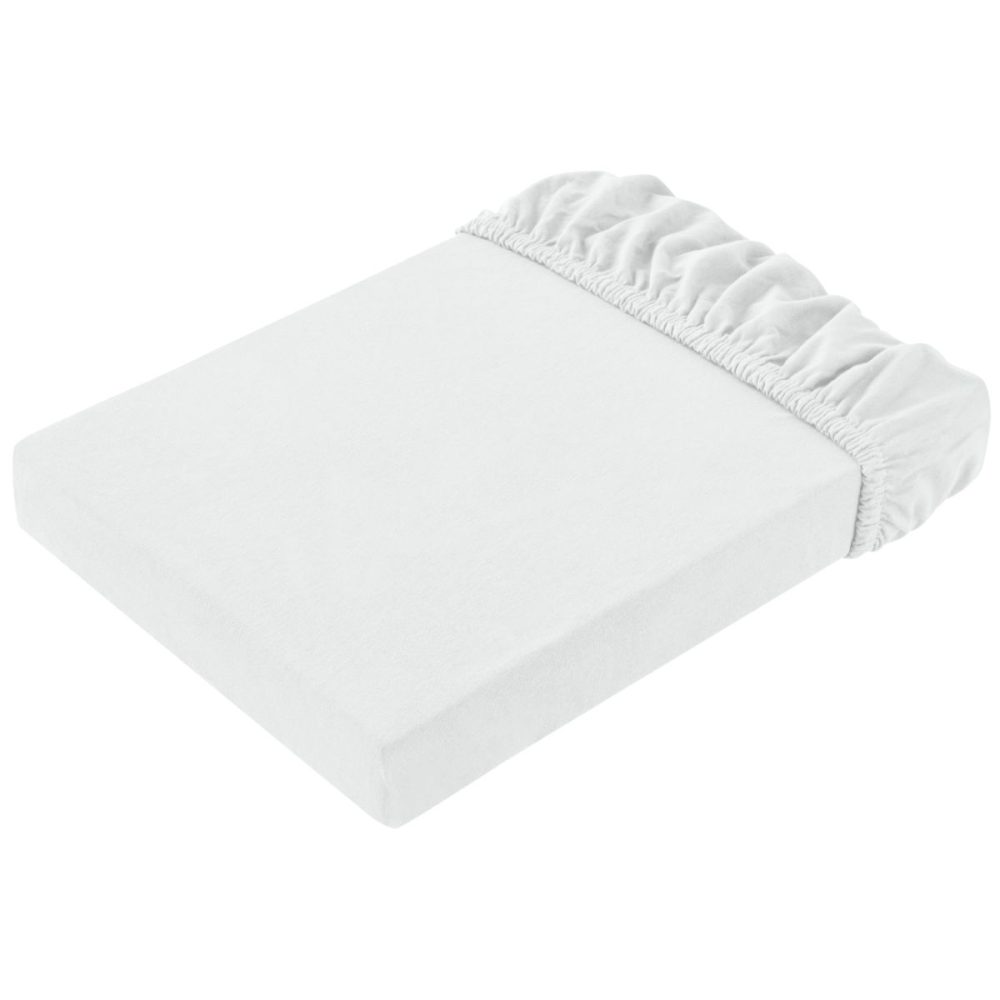 ERWIN M. Spannbettlaken Elastik-Jersey mit Rundumgummi; 90-100x200-220 cm (BxL); weiss
