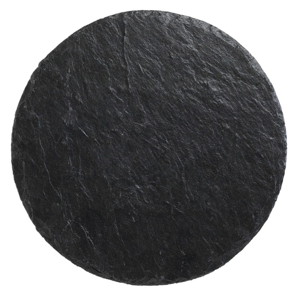 VEGA Naturschieferplatte Patara rund ohne Griff; 30x0.5 cm (ØxH); schwarz; rund; 2 Stück / Pack