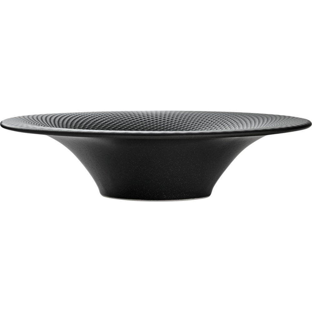 HEART&SOUL Teller tief Pine Relief rund coup; 400 ml, 27x6.5 cm (ØxH); schwarz; rund; 3 Stück / Pack