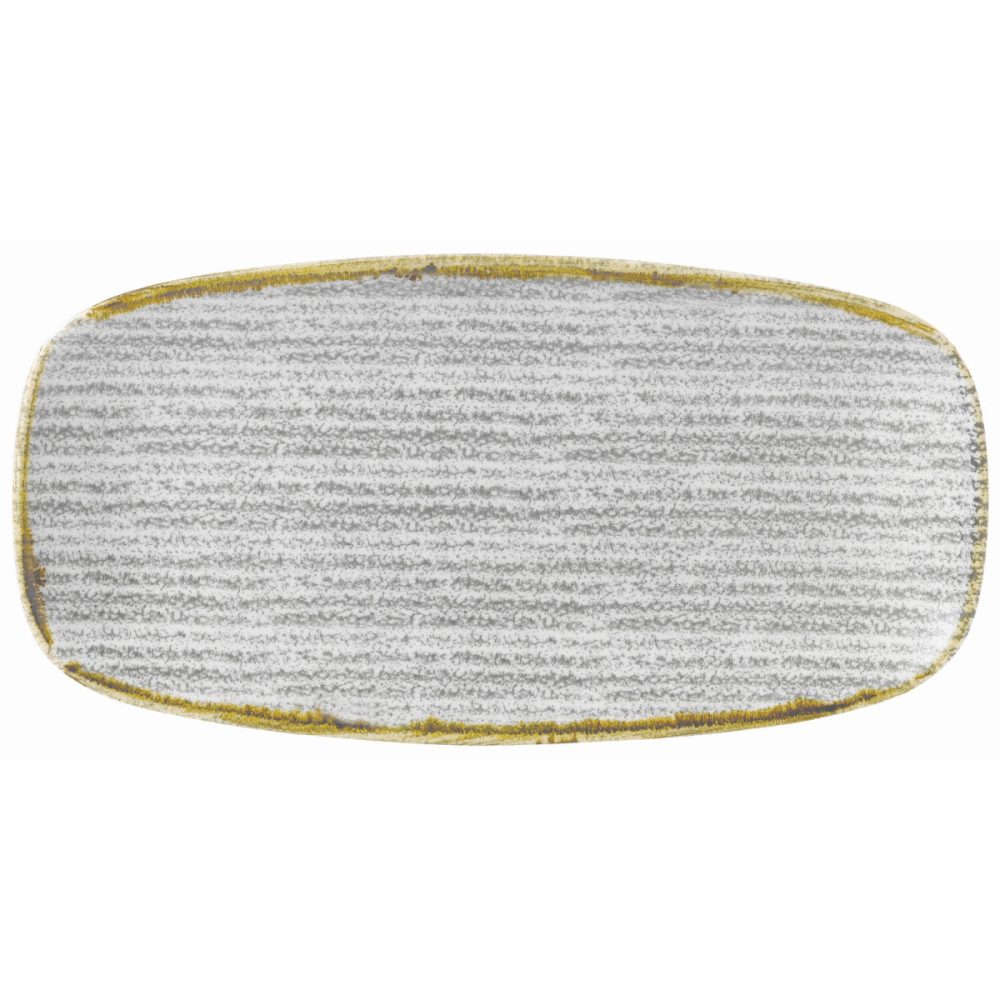 Churchill Chefs Oblong Platte Studio Prints Stone Grey; 29.8x15.3 cm (LxB); hellgrau/braun; rechteckig; 12 Stück / Pack