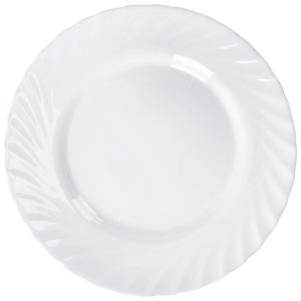 Arcoroc Teller Trianon flach; 24.5 cm (Ø); weiss; rund; 6 Stück / Pack