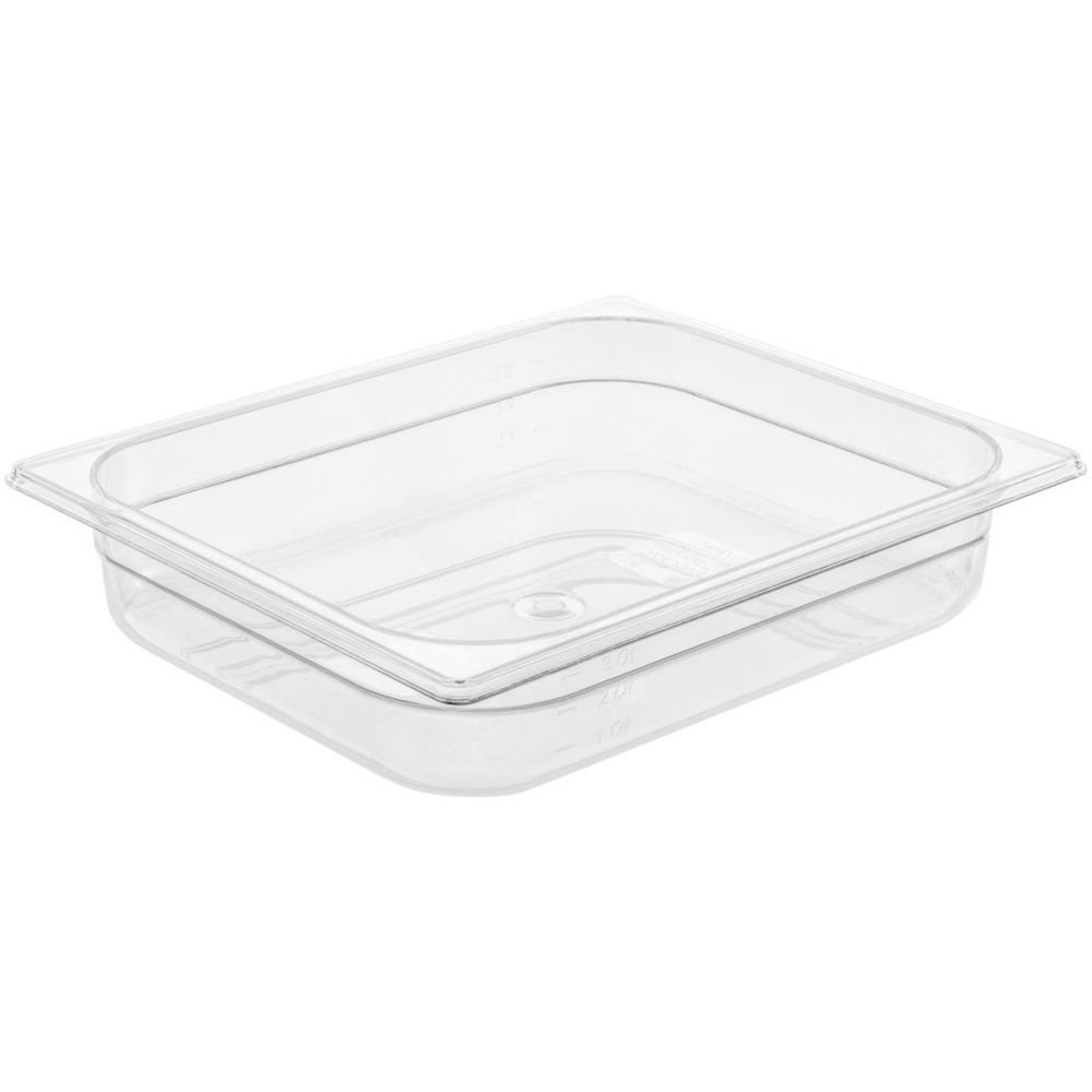 VEGA GN-Behälter Trigno 1/2; GN 1/2, 4000 ml, 32.5x26.5x6.5 cm (LxBxT); transparent