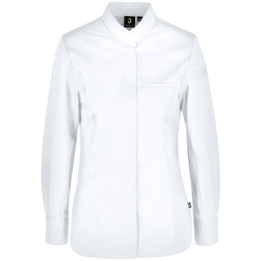 JOBELINE Damen Kochjacke Marco Langarm; Kleidergrösse 50; weiss