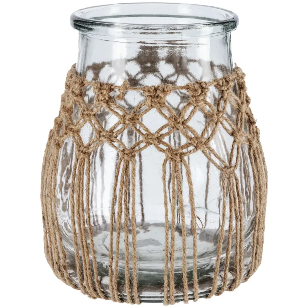 Windlicht Anka; 22.5x26 cm (ØxH); transparent/natur