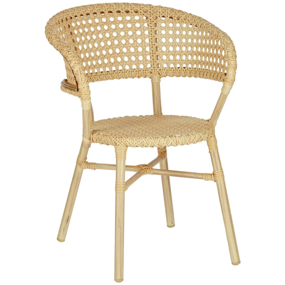 VEGA Wiener Geflecht Stuhl Gussago mit Armlehne; 57x60x78 cm (BxTxH); natur; 2 Stück / Pack