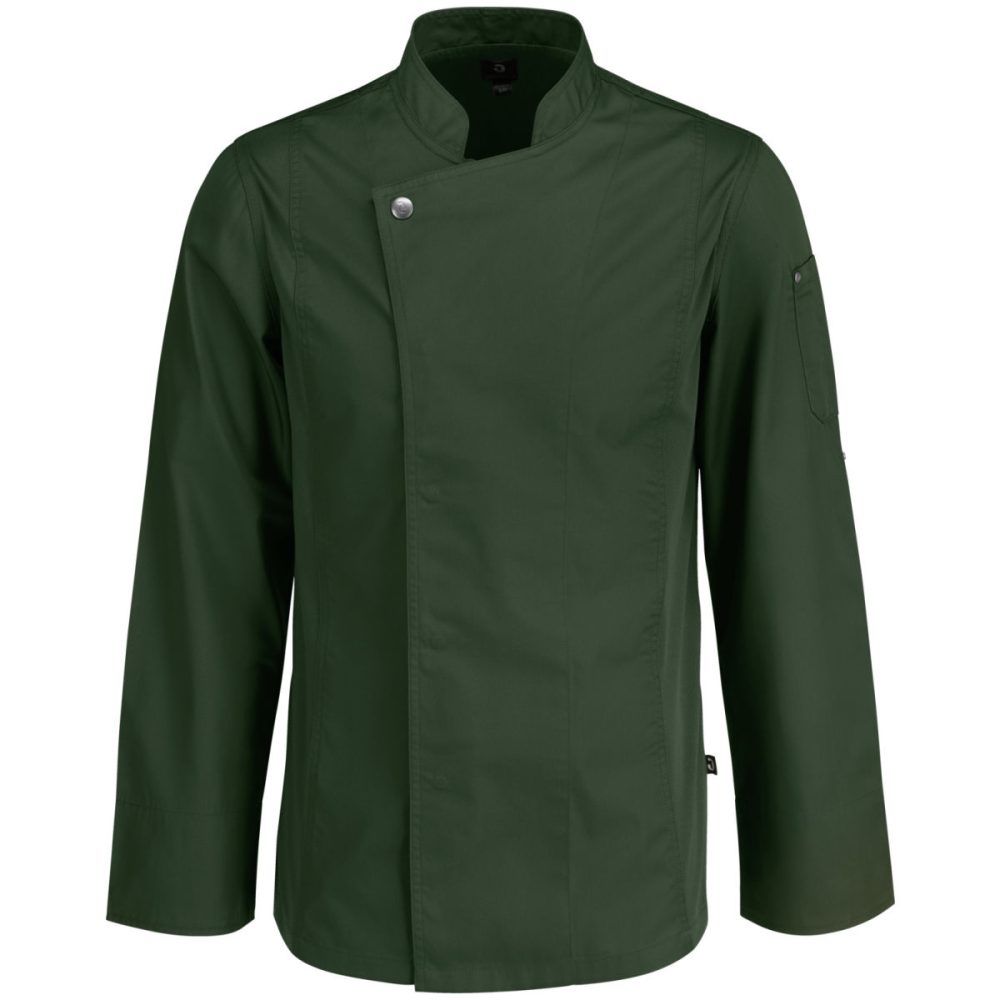 JOBELINE Herren Kochjacke Carter Langarm; Kleidergrösse 60; dunkeloliv