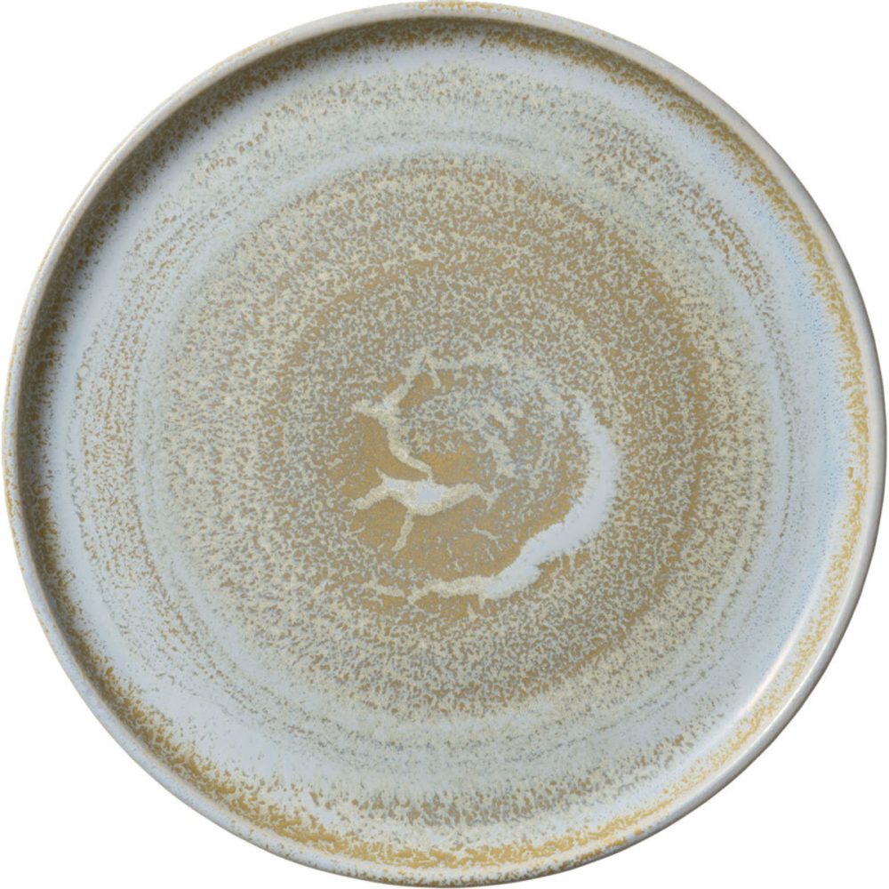HEART&SOUL Teller flach Perfect Match Breeze hoher Rand; 26.7x2.2 cm (ØxH); gold/hellblau/weiss; rund; 6 Stück / Pack