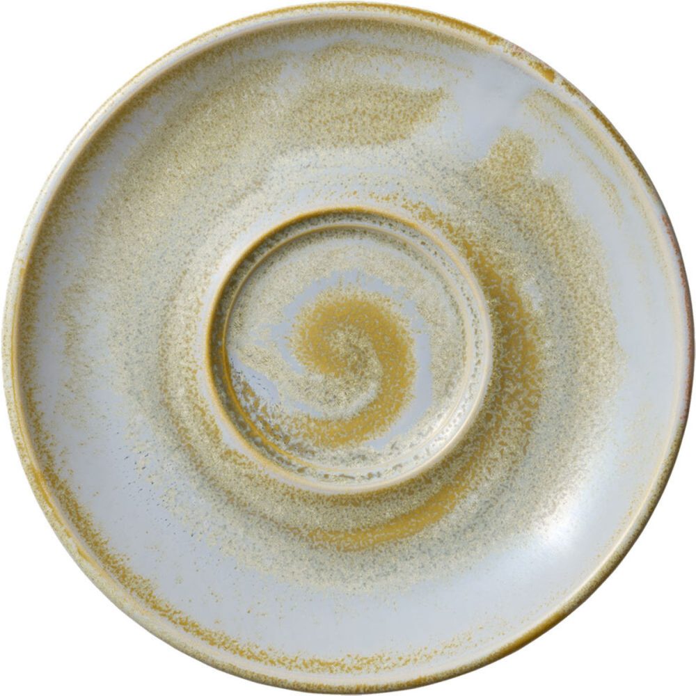 HEART&SOUL Untertasse Perfect Match Breeze; 15.5x2.2 cm (ØxH); gold/hellblau/weiss; rund; 6 Stück / Pack