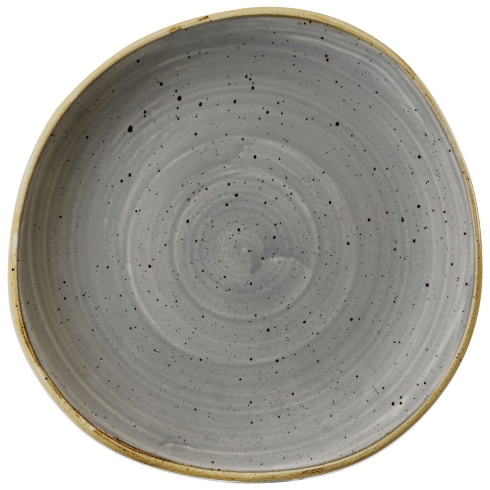Churchill Teller flach Stonecast Peppercorn organisch; 21 cm (B); grau/braun; organisch; 12 Stück / Pack