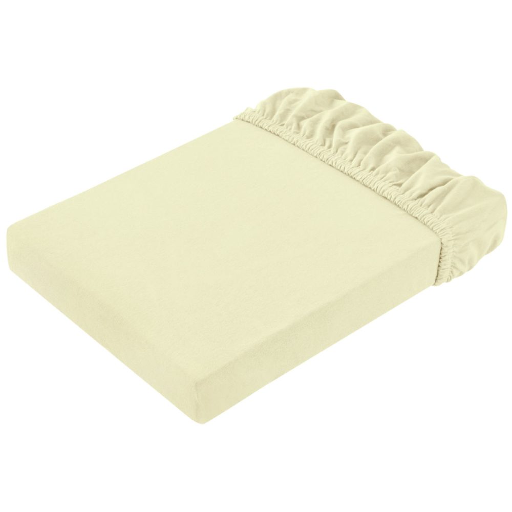 ERWIN M. Spannbettlaken Elastik-Jersey mit Rundumgummi; 140-160x200-220 cm (BxL); sekt