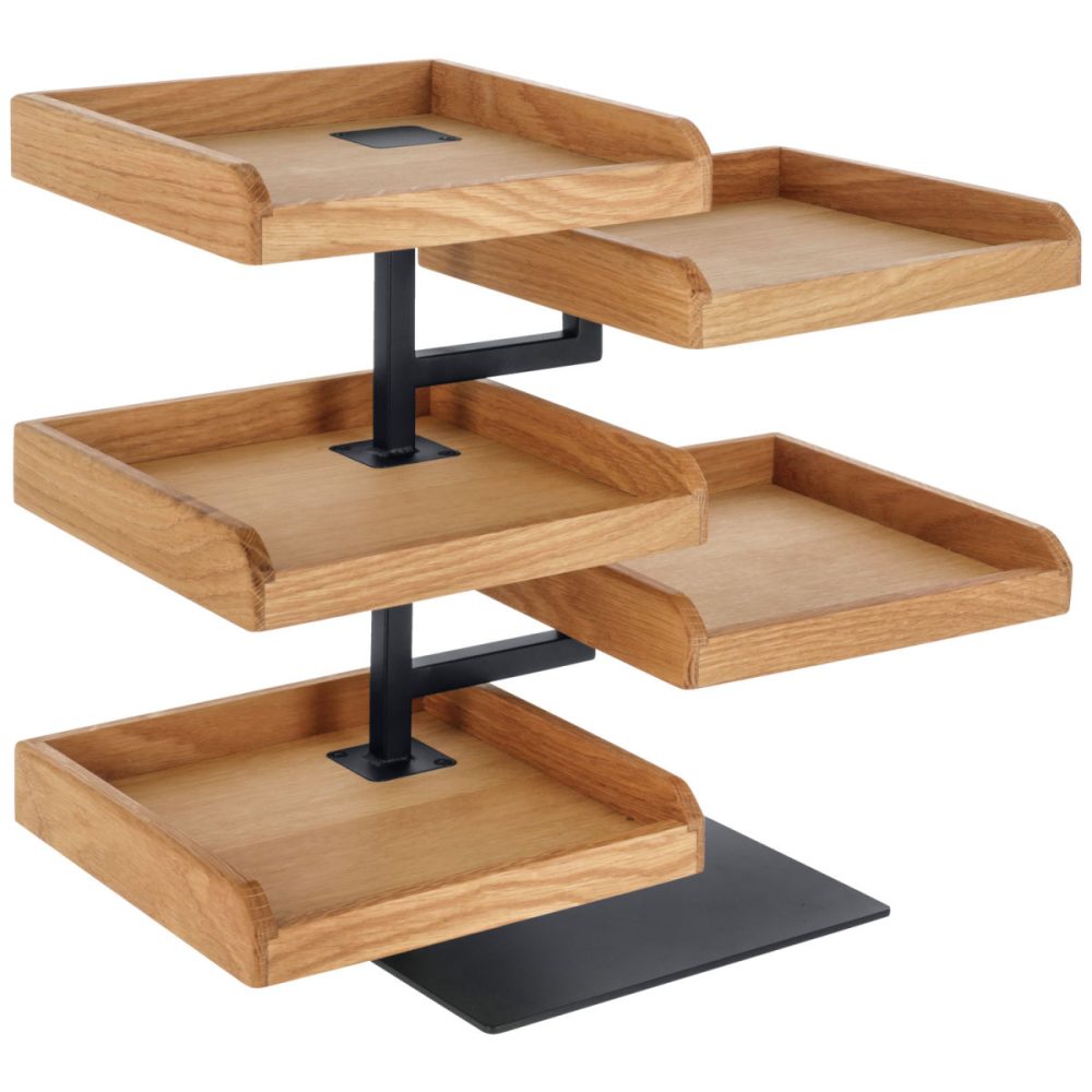 VEGA Etagere Esino 5-stöckig; 46.8x41.8x24 cm (BxHxT); braun/schwarz; rechteckig