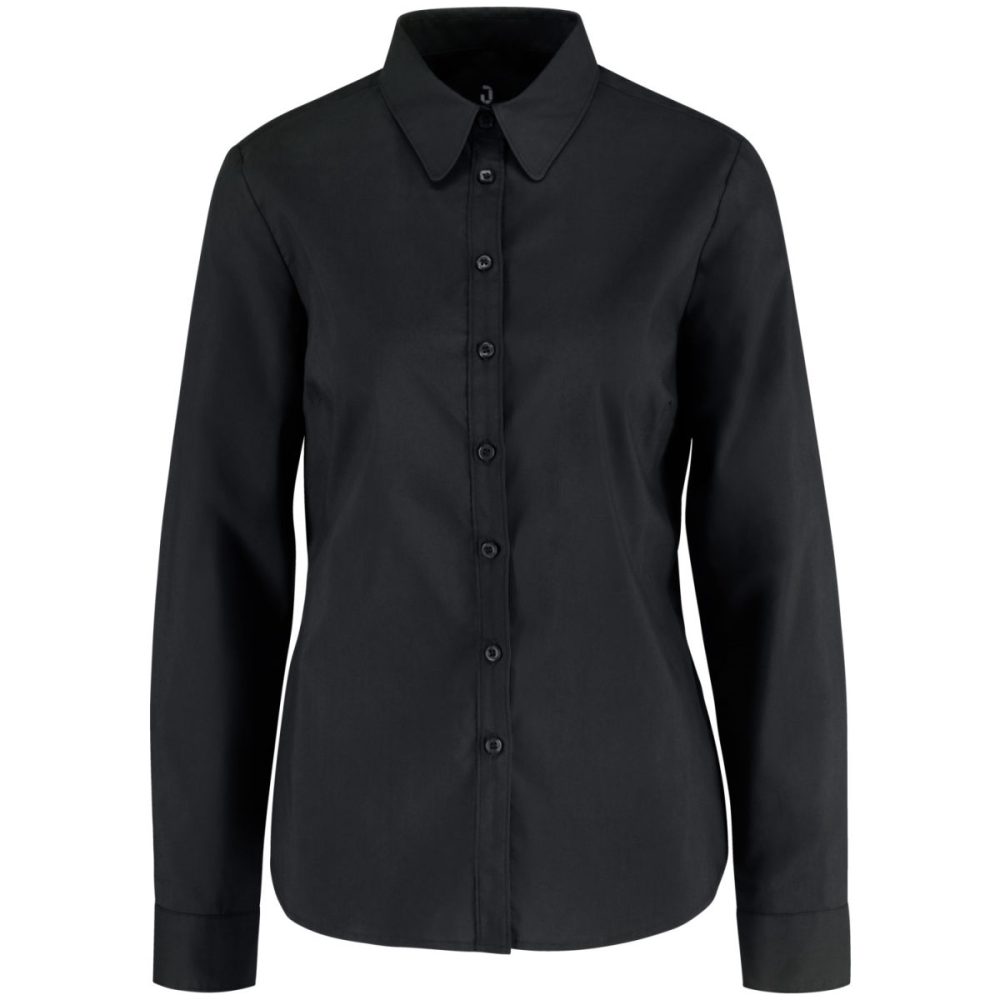 JOBELINE Damen Bluse Porter Langarm, Regular Fit; Kleidergrösse 44; schwarz