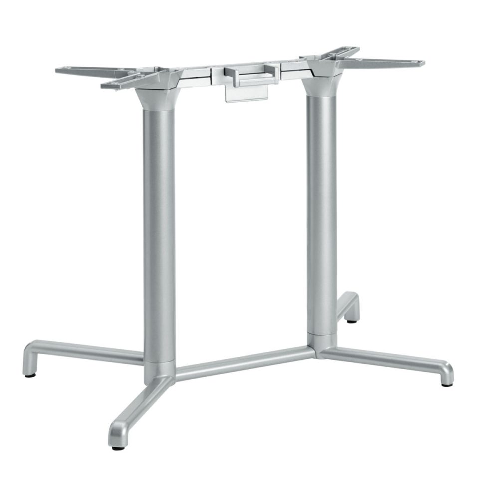 Nardi Doppeltischsäule Scudo; 52x87x71 cm (BxLxH); silber