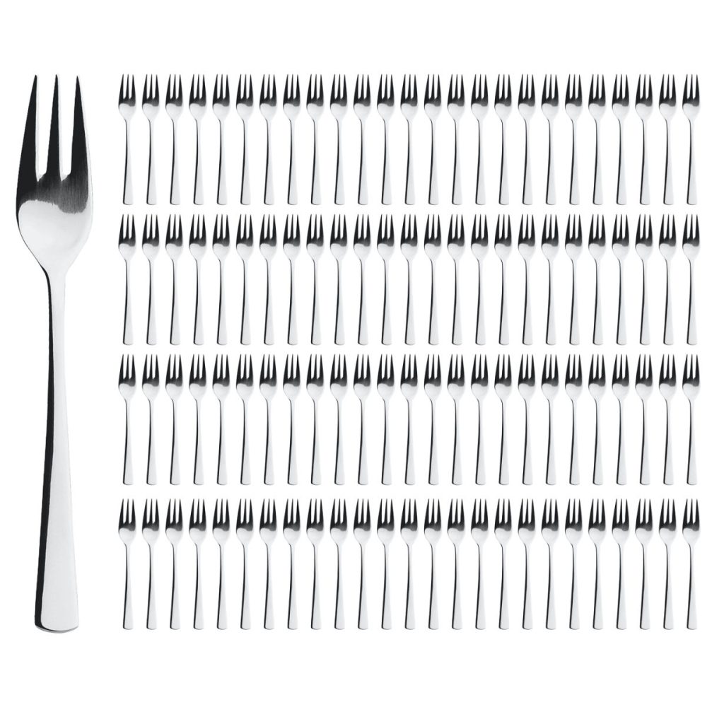 PULSIVA Vorteilspack Kuchengabel Linz 100 Stück; 14.5 cm (L); silber, Griff silber; 100 Stück / Pack