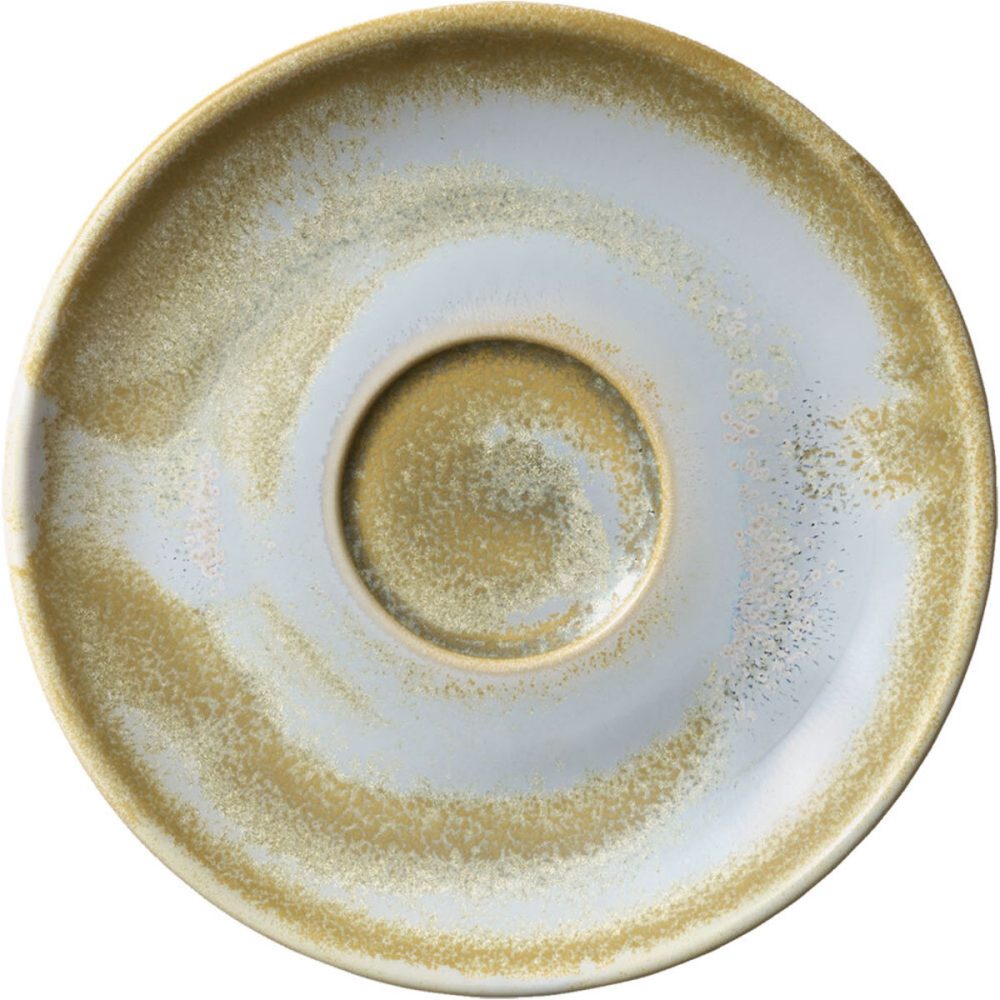 HEART&SOUL Untertasse Perfect Match Breeze; 11.5x1.2 cm (ØxH); gold/hellblau/weiss; rund; 6 Stück / Pack