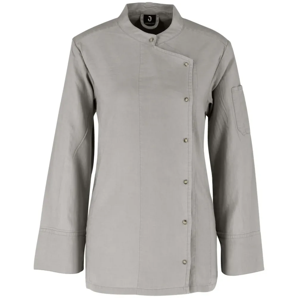 JOBELINE Damen Kochjacke Jacob Langarm; Kleidergrösse 40; grau