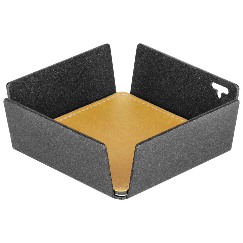 PULSIVA Badezimmer Tablett Merapi II; 12x12 cm (LxB); grau/senf; quadratisch