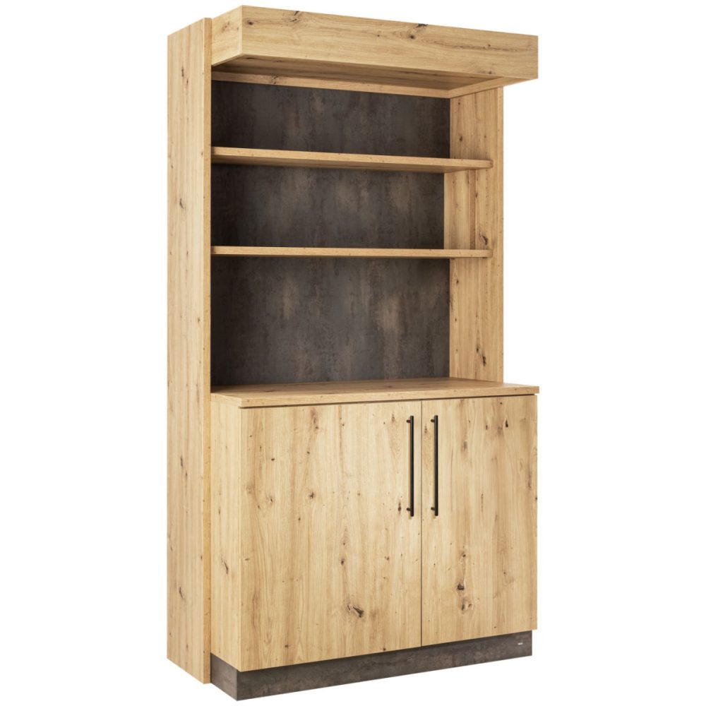 VEGA Servicestation Baristo Classic, mit Drehtüren; 115x62x216 cm (BxTxH); wildeiche, Griff schwarz