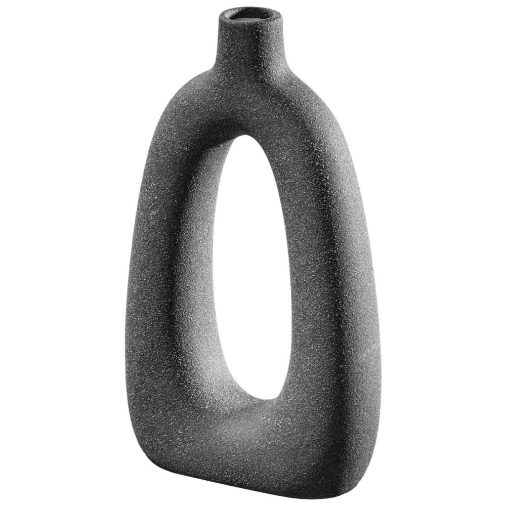 Vase Sayra; 10.5x4.5x20.5 cm (LxBxH); anthrazit