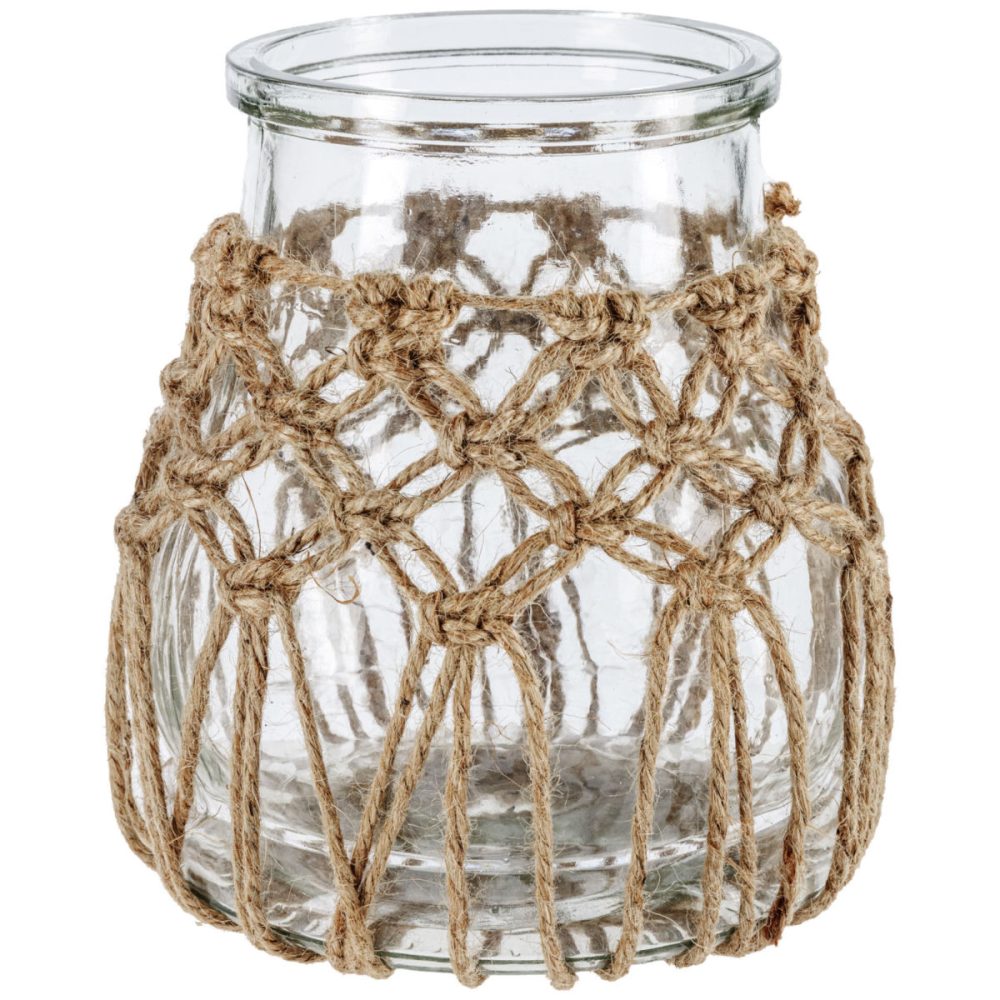 Windlicht Anka; 17.3x20 cm (ØxH); transparent/natur