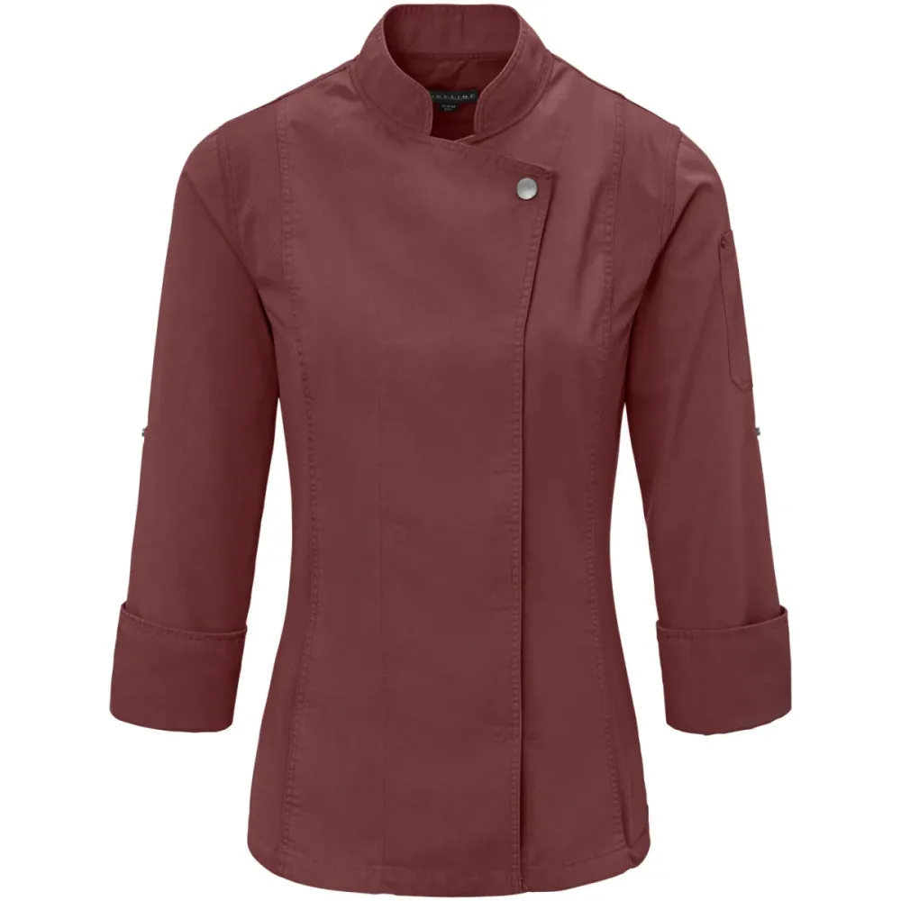 JOBELINE Damen Kochjacke Carter Langarm; Kleidergrösse 56; burgund