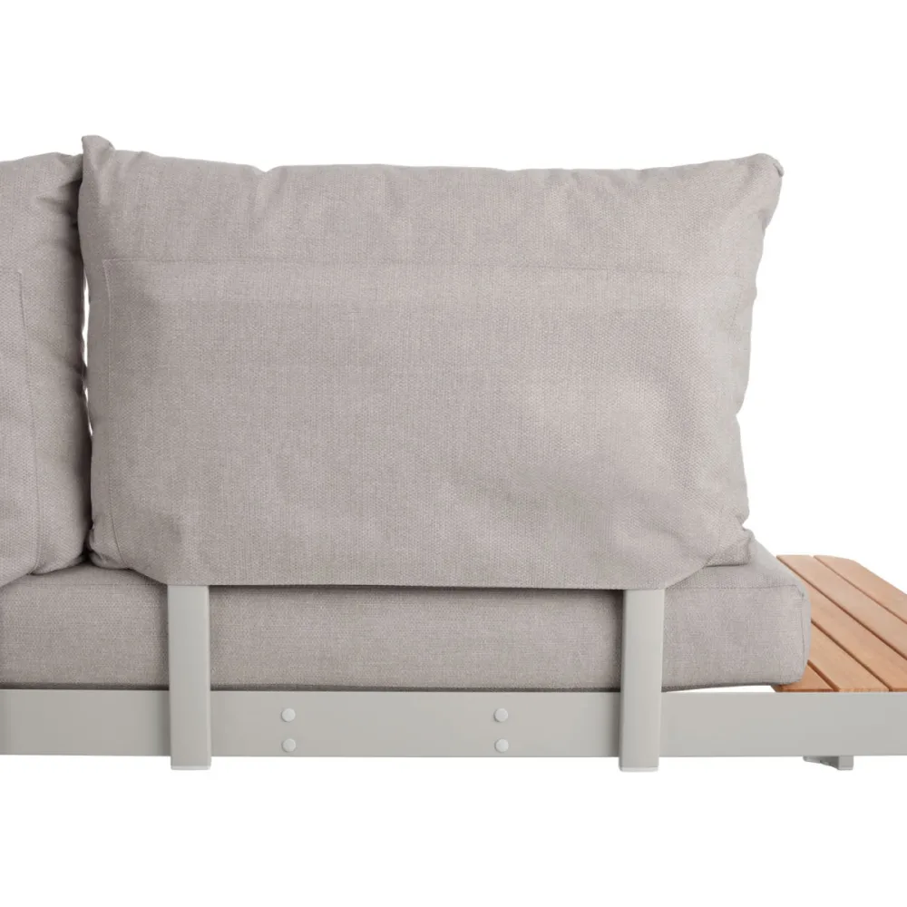 VEGA Loungemöbel Rückenelement Amalfia; 70x20x58 cm (BxTxH); hellgrau; Gestell hellgrau