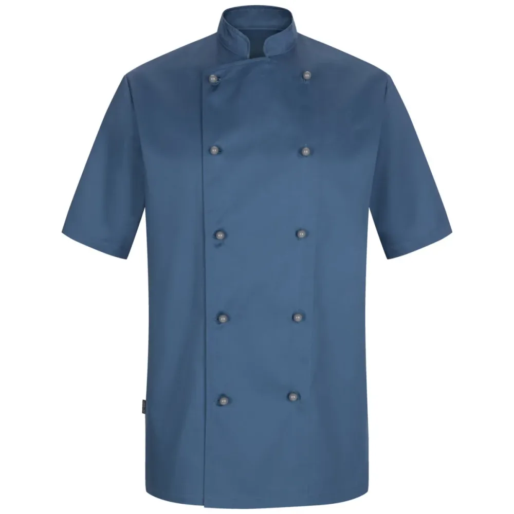 PULSIVA Herrenkochjacke Paolo Halbarm; Kleidergrösse 44; dunkelblau