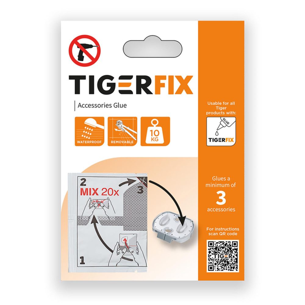 TIGER Klebesystem Tiger TigerFix Typ 1; 40x35 cm (LxH); schwarz