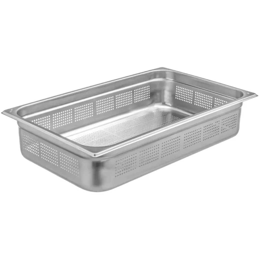 VEGA GN-Behälter Premium gelocht 1/1; GN 1/1, 14000 ml, 53x32.5x10 cm (LxBxT); silber