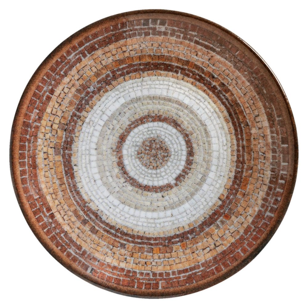 VEGA Teller flach Terra Mosaic; 16.5 cm (Ø); terrakotta/beige/braun; rund; 6 Stück / Pack