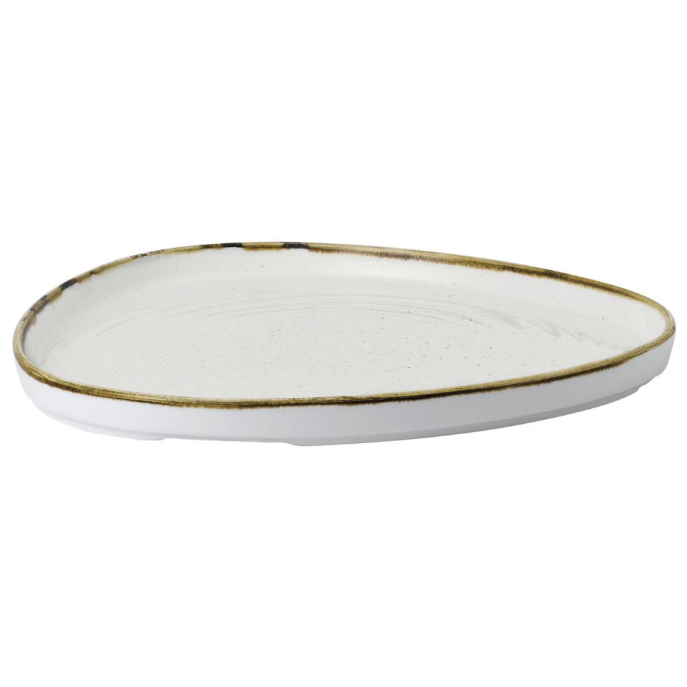 Churchill Teller flach Stonecast Barley White dreieckig mit Steilrand; 26x2 cm (BxH); weiss/braun; dreieckig; 6 Stück / Pack