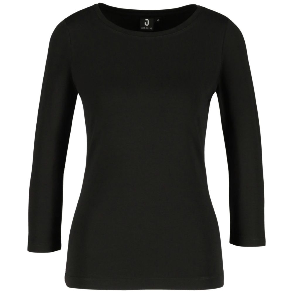 JOBELINE Damen Shirt Malme Dreiviertelarm; Kleidergrösse XS; schwarz