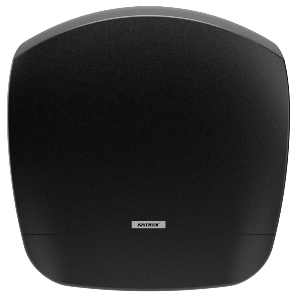 Katrin Toilettenpapierspender Gigant L für Jumborollen; 34.2x35.6x4.9 cm (BxHxT); schwarz