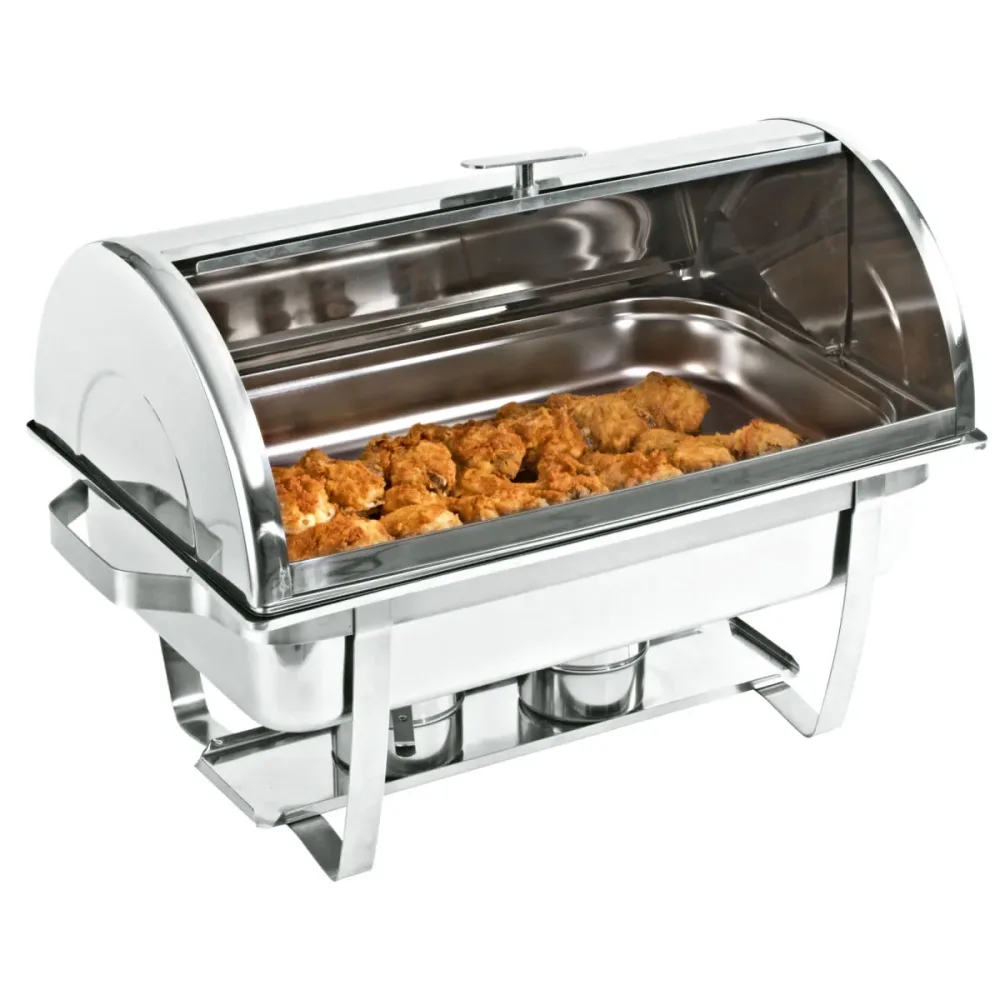 PULSIVA Chafing-Dish Armonio; GN 1/1, 4000 ml, 61x35x40 cm (BxTxH); silber; rechteckig