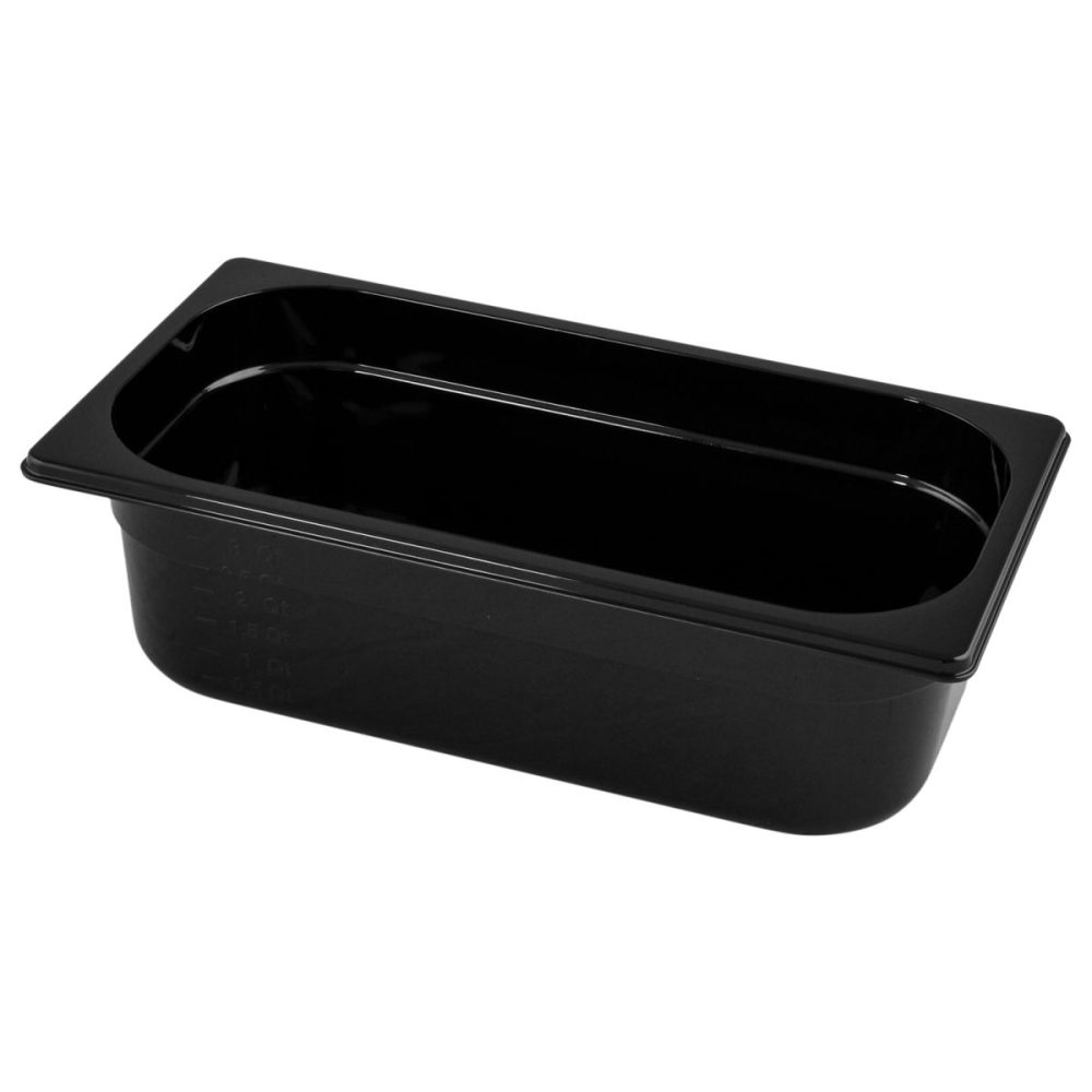 VEGA GN-Behälter Nero 1/3; GN 1/3, 3800 ml, 32.5x17.5x10 cm (LxBxT); schwarz