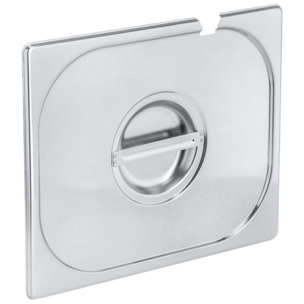 PULSIVA GN-Deckel 1/2 Smart  mit Löffelaussparung; GN 1/2, 32.5x26.5 cm (LxB); silber