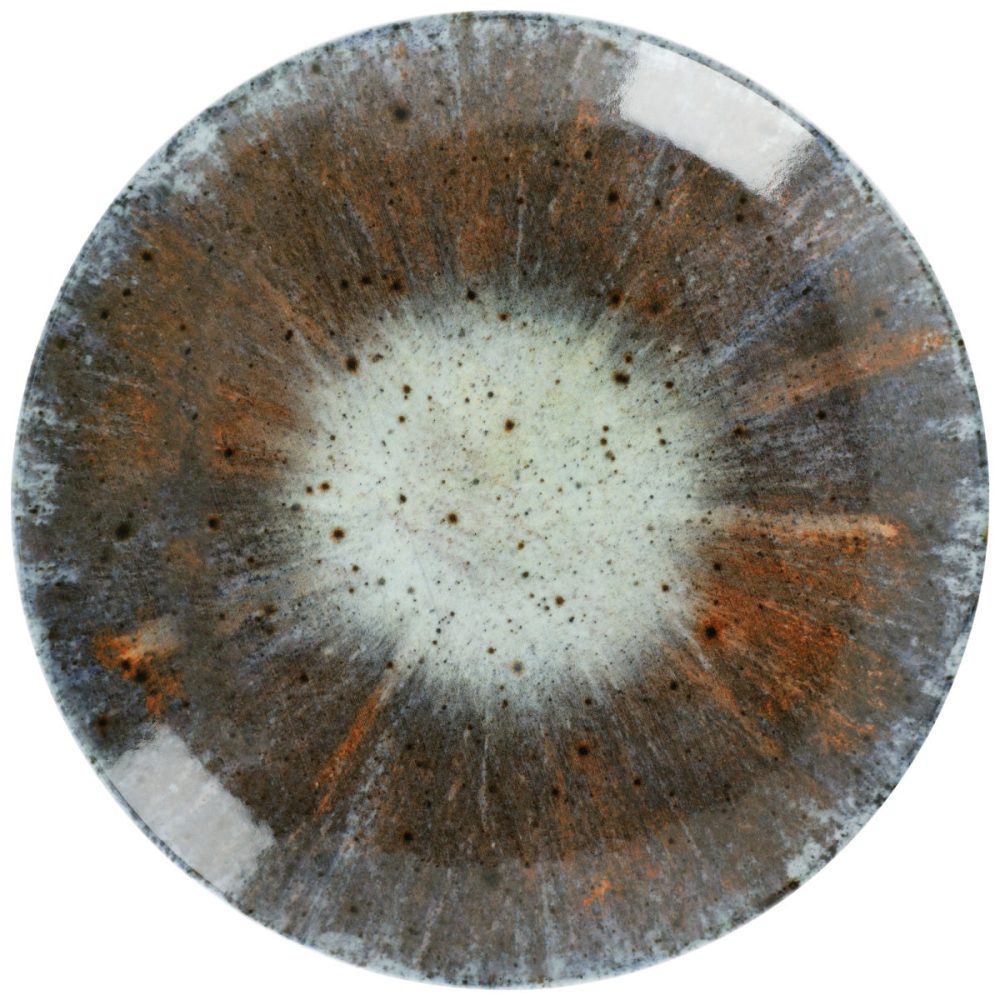 VEGA Teller flach  Saturnus; 31 cm (Ø); anthrazit/grün/orange; rund; 6 Stück / Pack