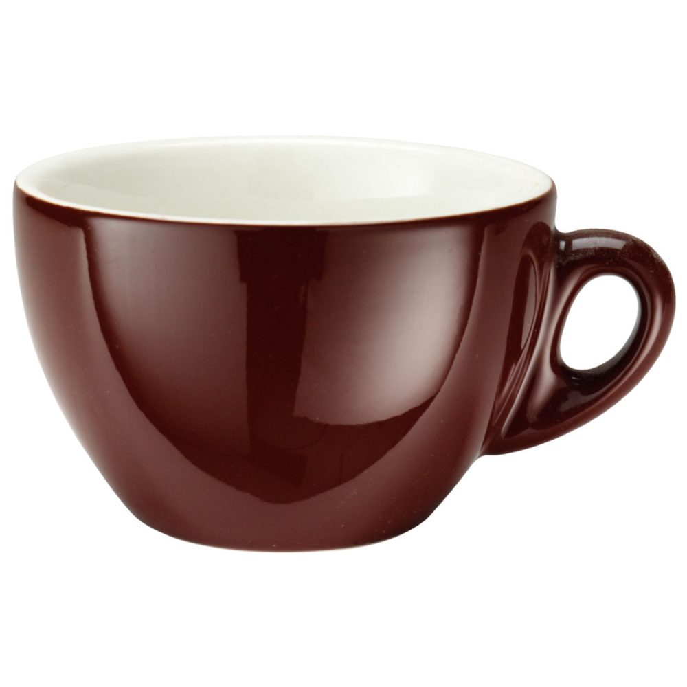 PULSIVA Milchkaffeetasse Joy 2.0; 300 ml, 10.5x6.7 cm (ØxH); braun; rund; 6 Stück / Pack