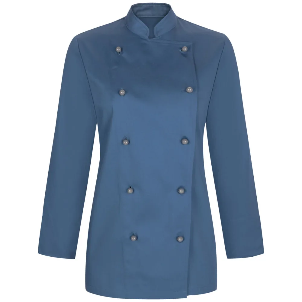 PULSIVA Damenkochjacke Pauline Langarm; Kleidergrösse 46; dunkelblau