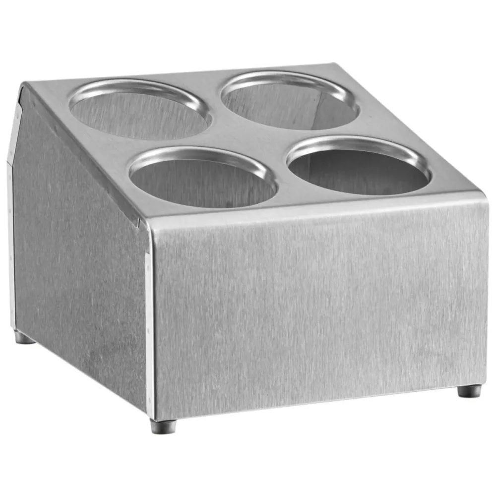 PULSIVA Besteckbehälter Steel 4-fach; 29.5x26x21 cm (LxBxH); silber
